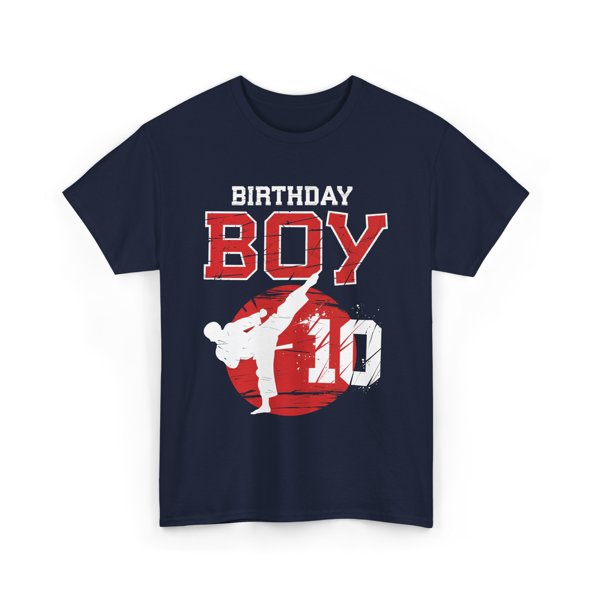 Birthday Boy 10 Martial Arts T-Shirt - Navy