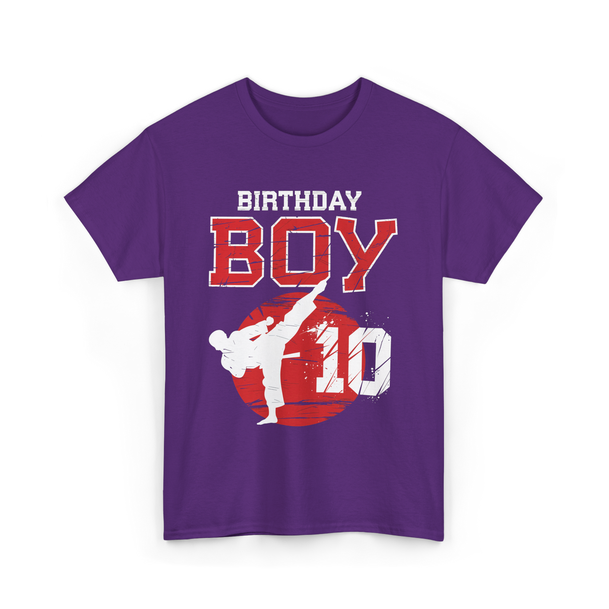 Birthday Boy 10 Martial Arts T-Shirt - Purple