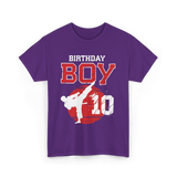 Birthday Boy 10 Martial Arts T-Shirt - Purple