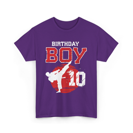 Birthday Boy 10 Martial Arts T-Shirt - Purple