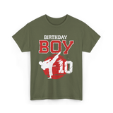 Birthday Boy 10 Martial Arts T-Shirt - Military Green