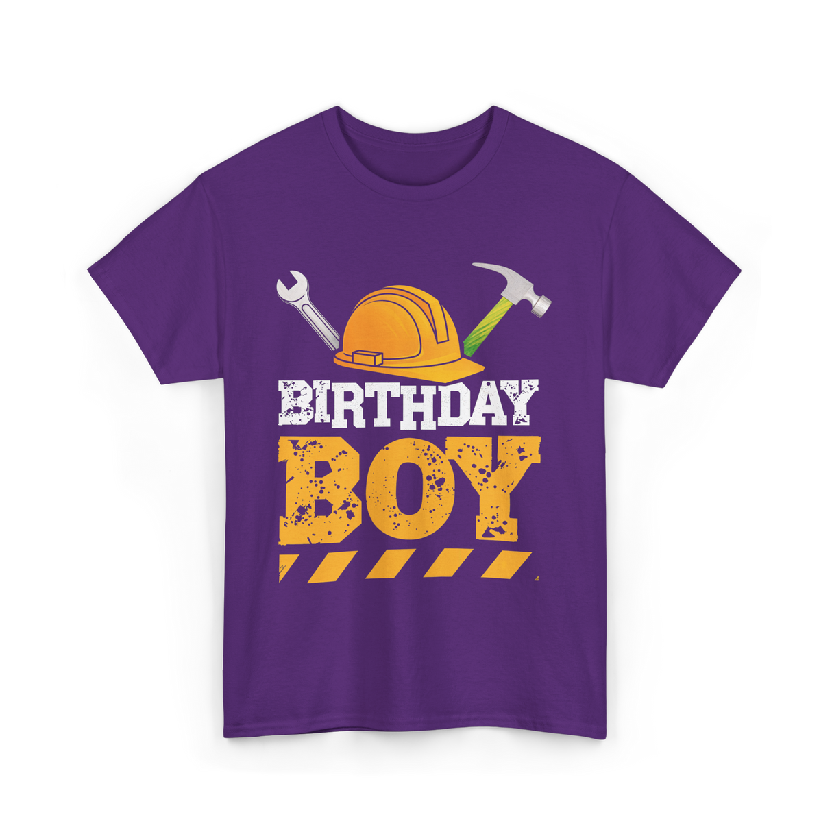 Birthday Boy Construction Birthday T-Shirt - Purple