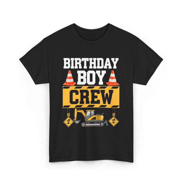 Birthday Boy Crew Construction T-Shirt - Black