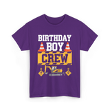 Birthday Boy Crew Construction T-Shirt - Purple