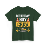 Birthday Boy Crew Construction T-Shirt - Forest Green