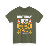 Birthday Boy Crew Construction T-Shirt - Military Green