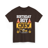 Birthday Boy Crew Construction T-Shirt - Dark Chocolate