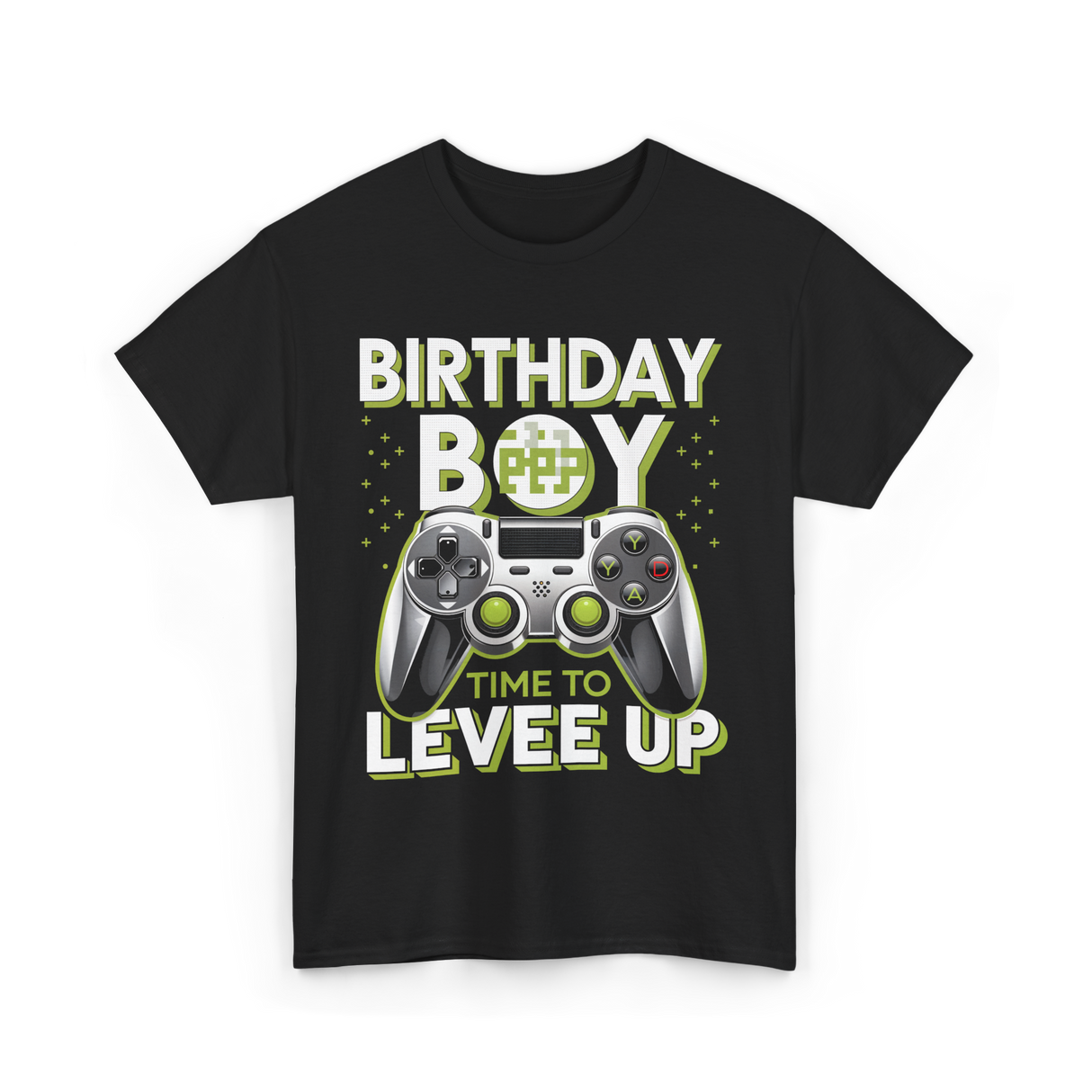 Birthday Boy Level Up Gamer T-Shirt - Black