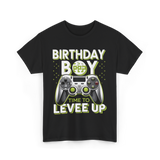 Birthday Boy Level Up Gamer T-Shirt - Black