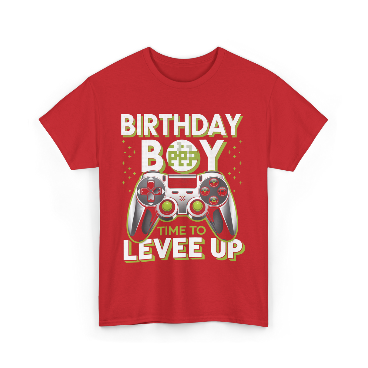 Birthday Boy Level Up Gamer T-Shirt - Red