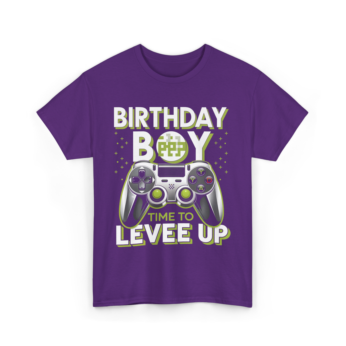 Birthday Boy Level Up Gamer T-Shirt - Purple