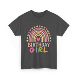 Birthday Girl Rainbow Celebration T-Shirt - Dark Heather