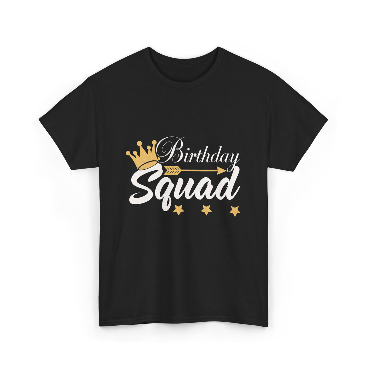 Birthday Squad Birthday Celebration T-Shirt - Black