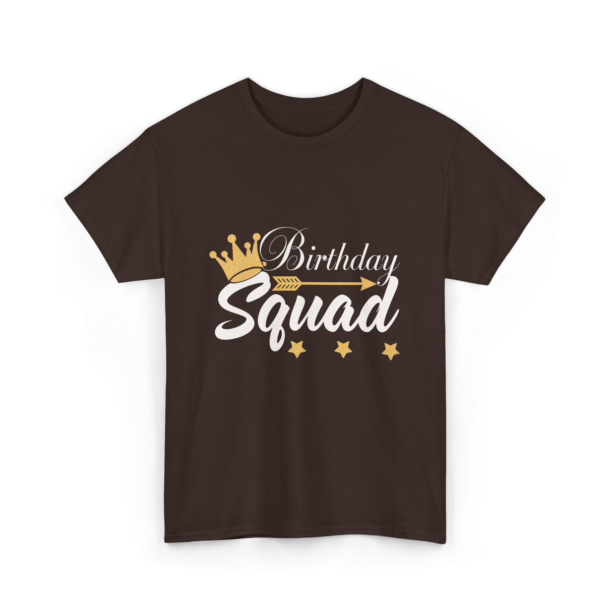 Birthday Squad Birthday Celebration T-Shirt - Dark Chocolate