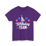 Birthday Team Party Celebration T-Shirt - Purple