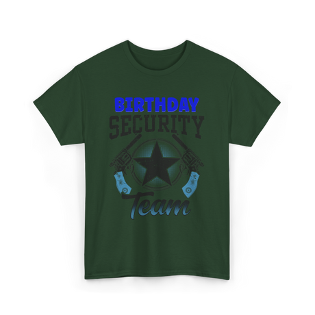 Birthday Team Security Guard T-Shirt - Forest Green