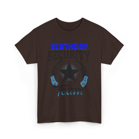 Birthday Team Security Guard T-Shirt - Dark Chocolate