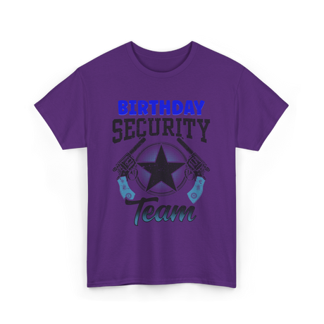 Birthday Team Security Guard T-Shirt - Purple