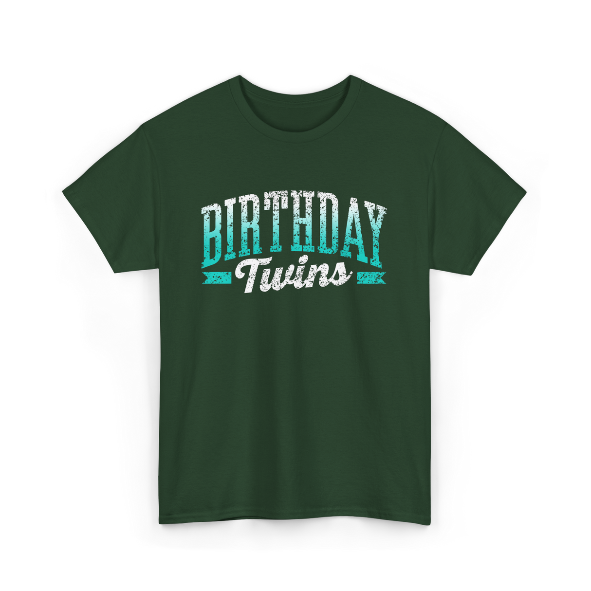 Birthday Twins Celebration Twins T-Shirt - Forest Green