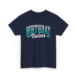 Birthday Twins Celebration Twins T-Shirt - Navy