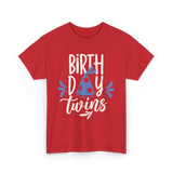 Birthday Twins Celebration Twins T-Shirt - Red