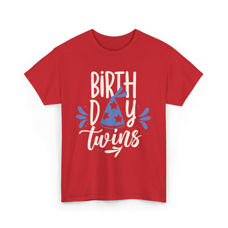 Birthday Twins Celebration Twins T-Shirt - Red