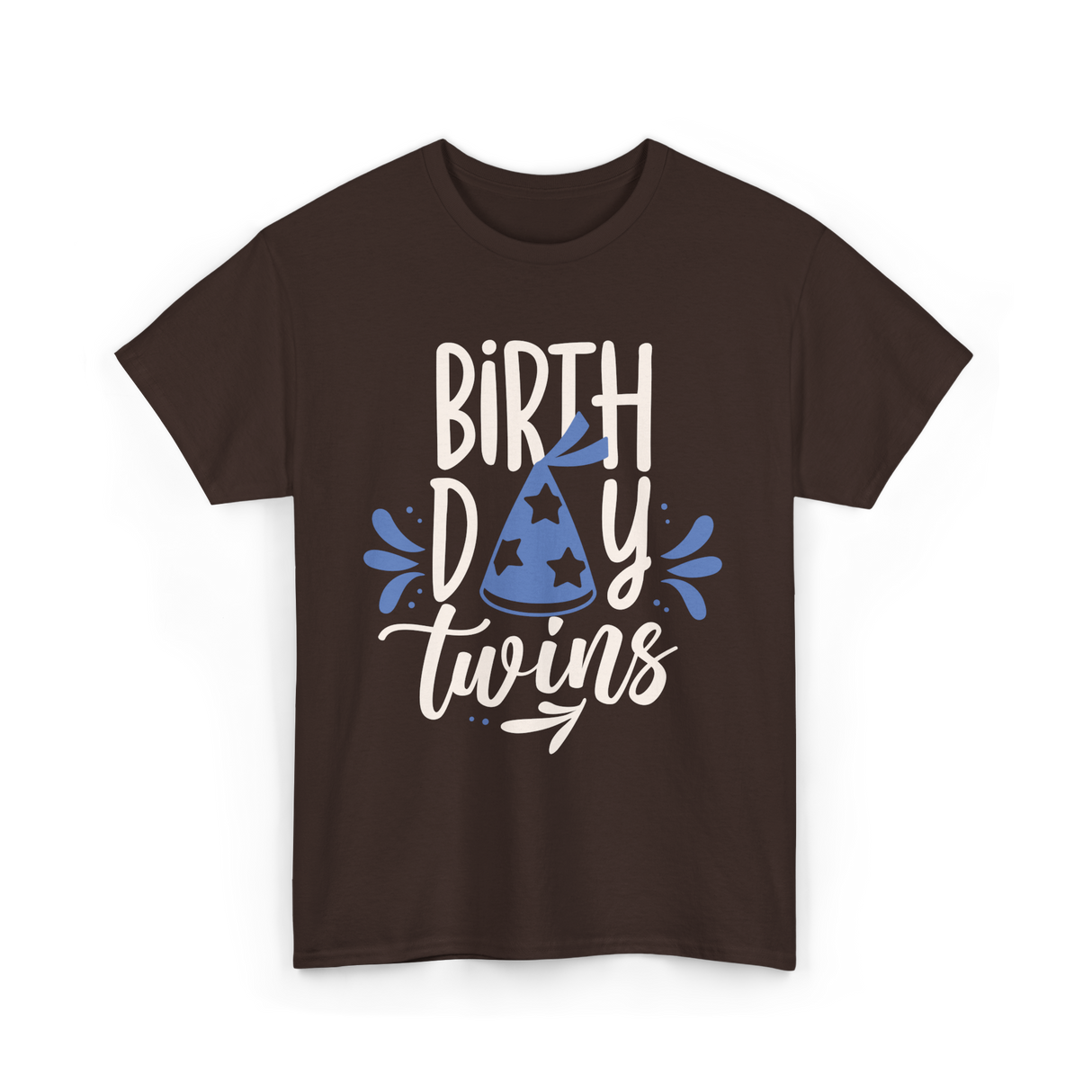 Birthday Twins Celebration Twins T-Shirt - Dark Chocolate