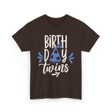 Birthday Twins Celebration Twins T-Shirt - Dark Chocolate