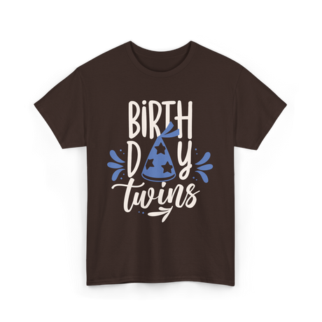 Birthday Twins Celebration Twins T-Shirt - Dark Chocolate