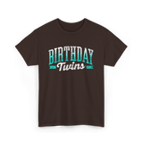 Birthday Twins Celebration Twins T-Shirt - Dark Chocolate