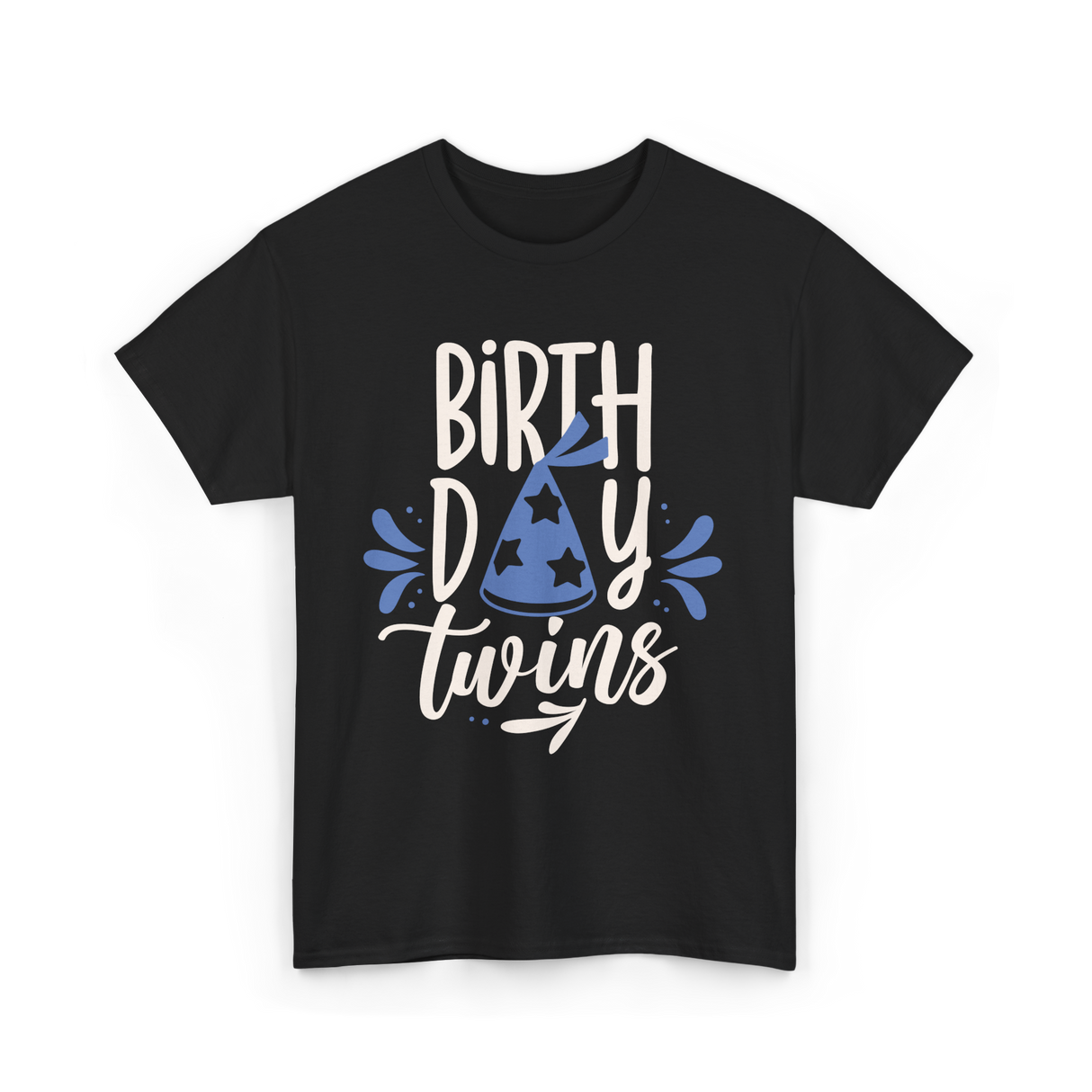 Birthday Twins Celebration Twins T-Shirt - Black