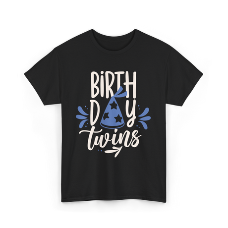 Birthday Twins Celebration Twins T-Shirt - Black