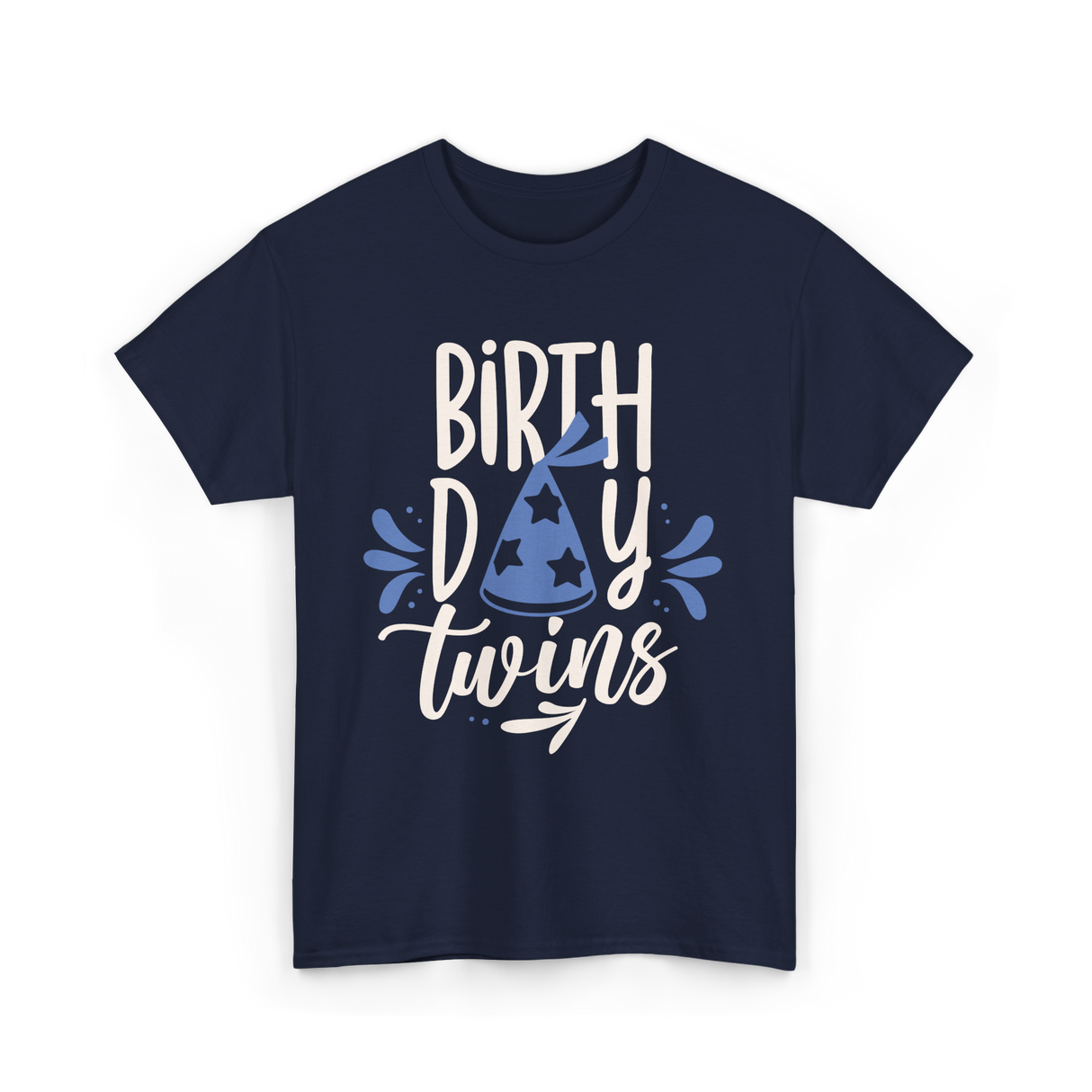 Birthday Twins Celebration Twins T-Shirt - Navy