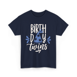 Birthday Twins Celebration Twins T-Shirt - Navy