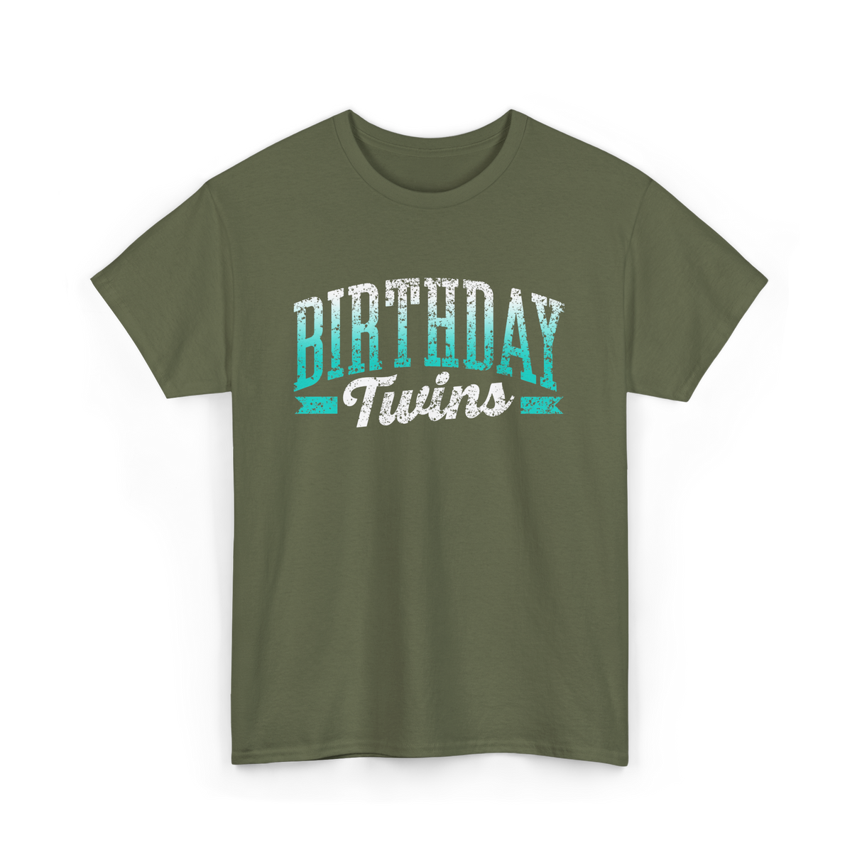 Birthday Twins Celebration Twins T-Shirt - Military Green