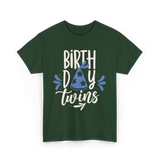 Birthday Twins Celebration Twins T-Shirt - Forest Green