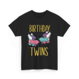 Birthday Twins Roller Skates T-Shirt - Black