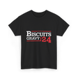 Biscuits Gravy 24 Breakfast Food T-Shirt - Black