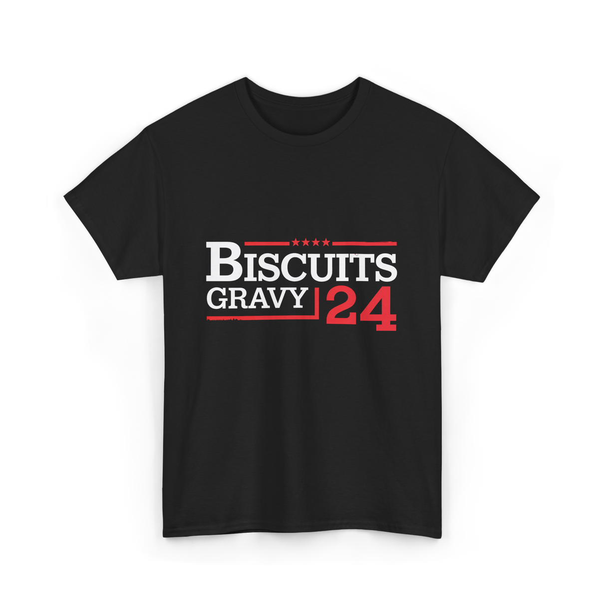 Biscuits Gravy 24 Breakfast Food T-Shirt - Black