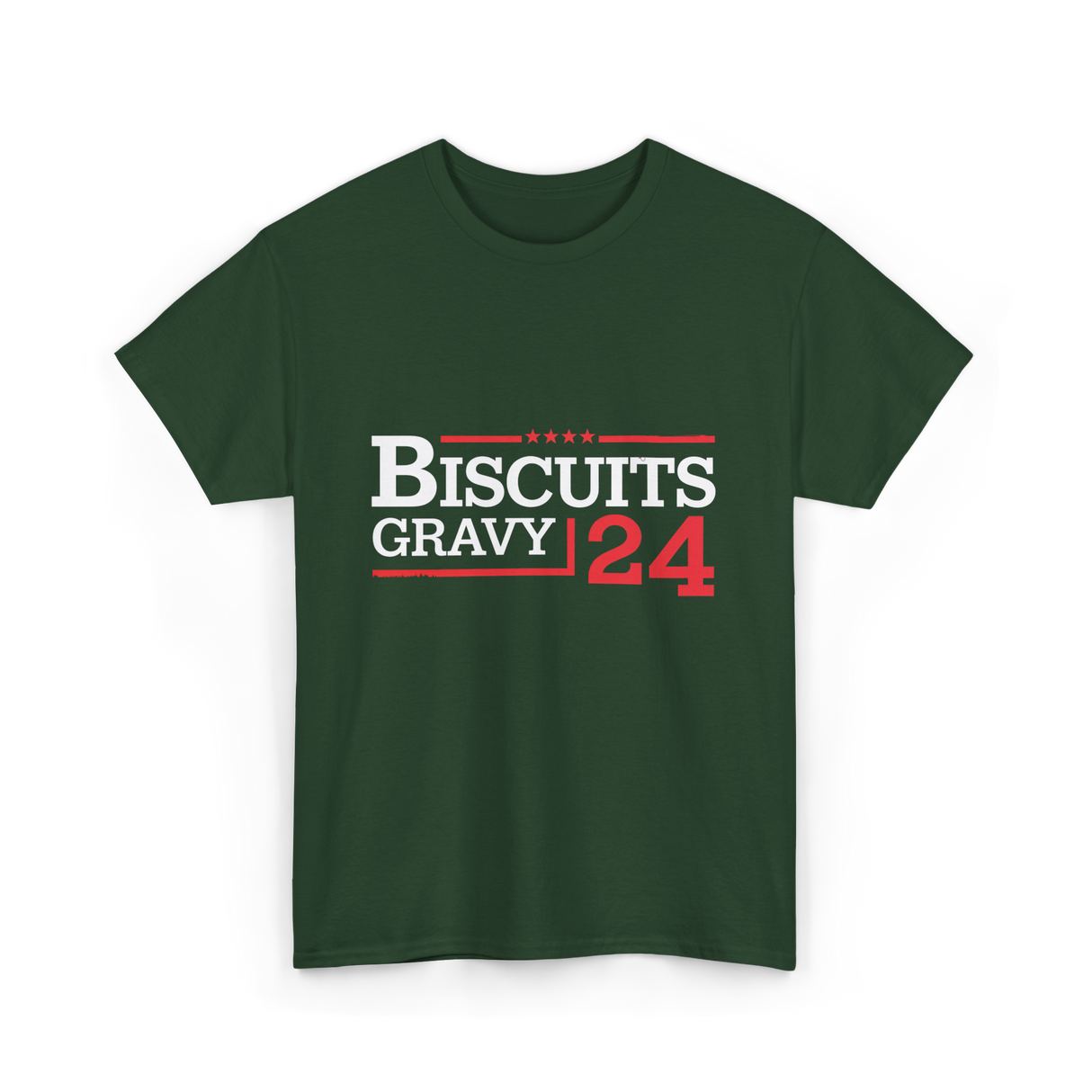 Biscuits Gravy 24 Breakfast Food T-Shirt - Forest Green