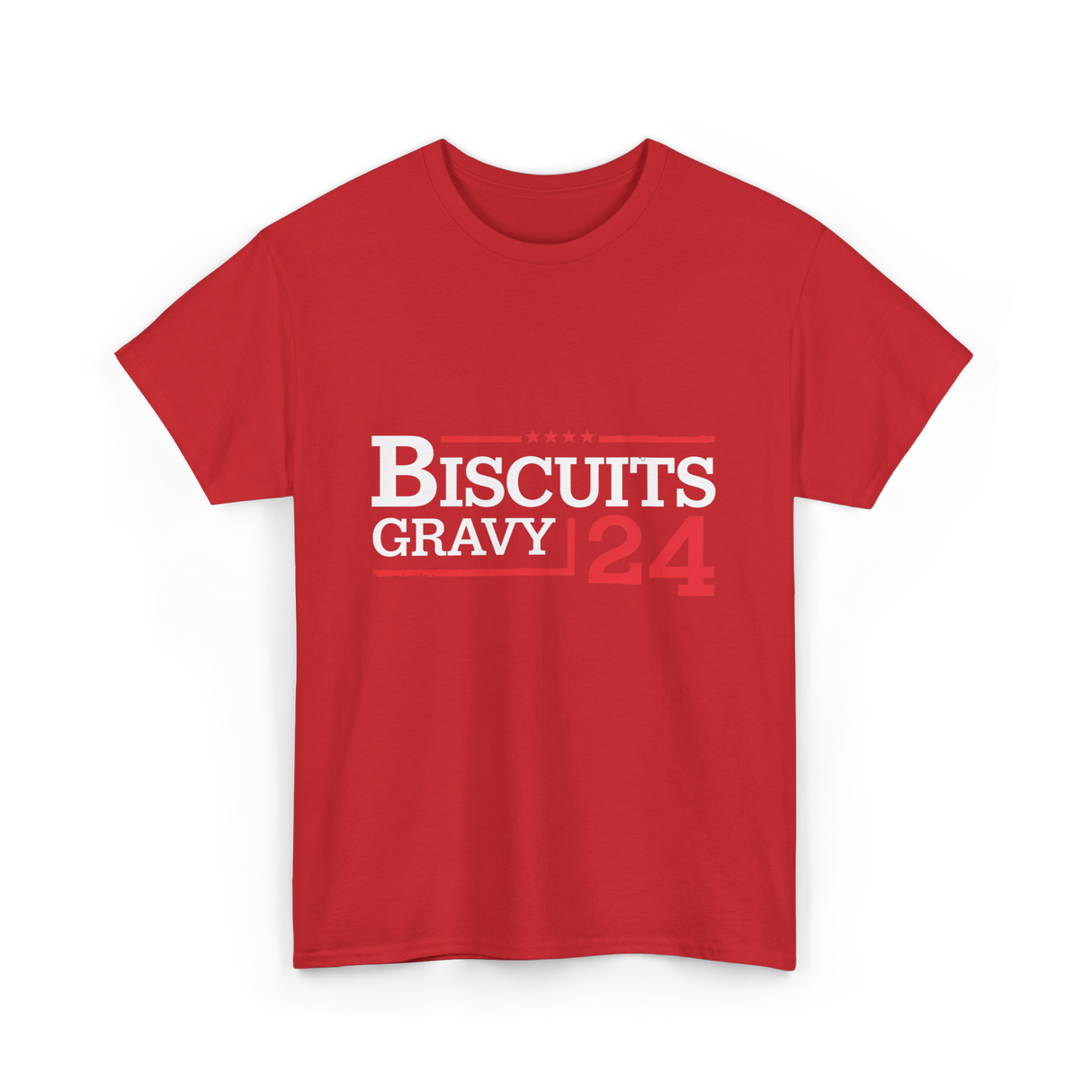 Biscuits Gravy 24 Breakfast Food T-Shirt - Red