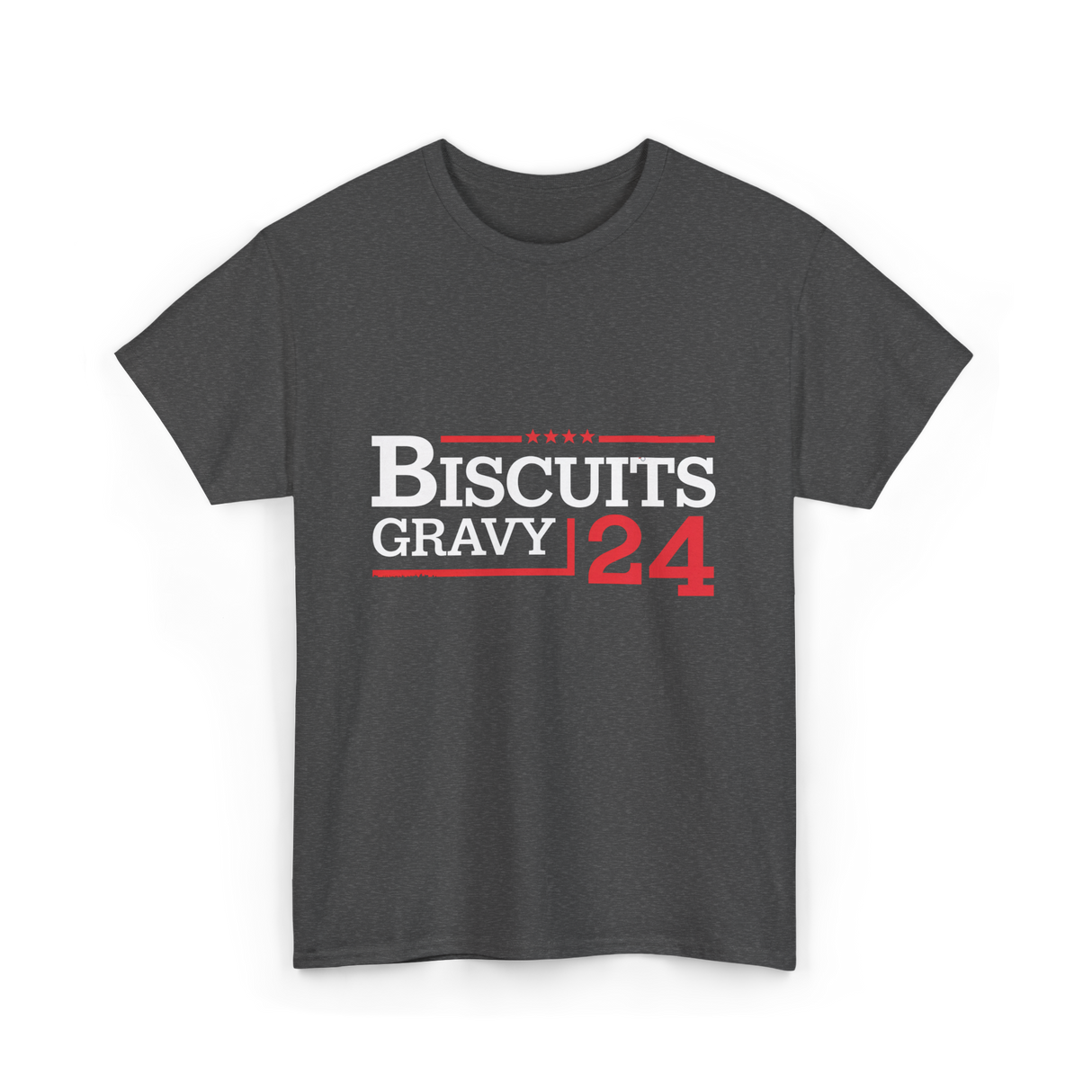 Biscuits Gravy 24 Breakfast Food T-Shirt - Dark Heather