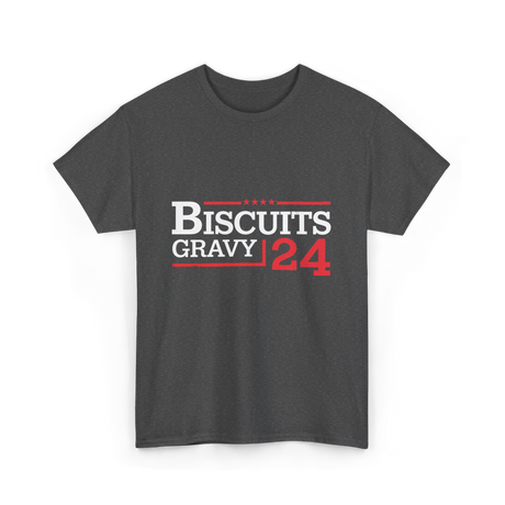 Biscuits Gravy 24 Breakfast Food T-Shirt - Dark Heather