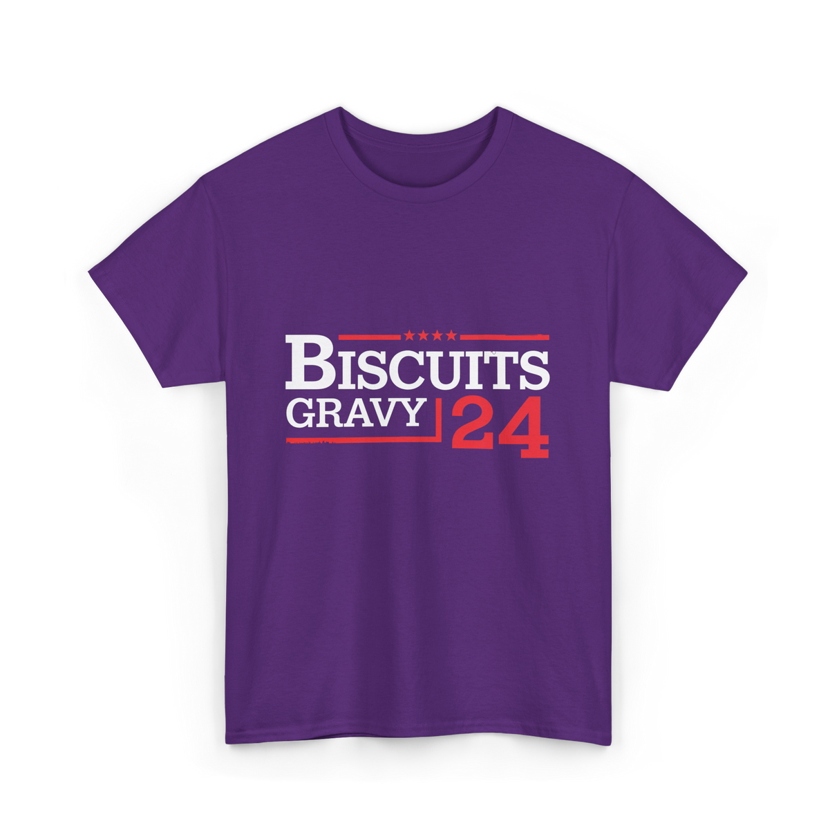 Biscuits Gravy 24 Breakfast Food T-Shirt - Purple