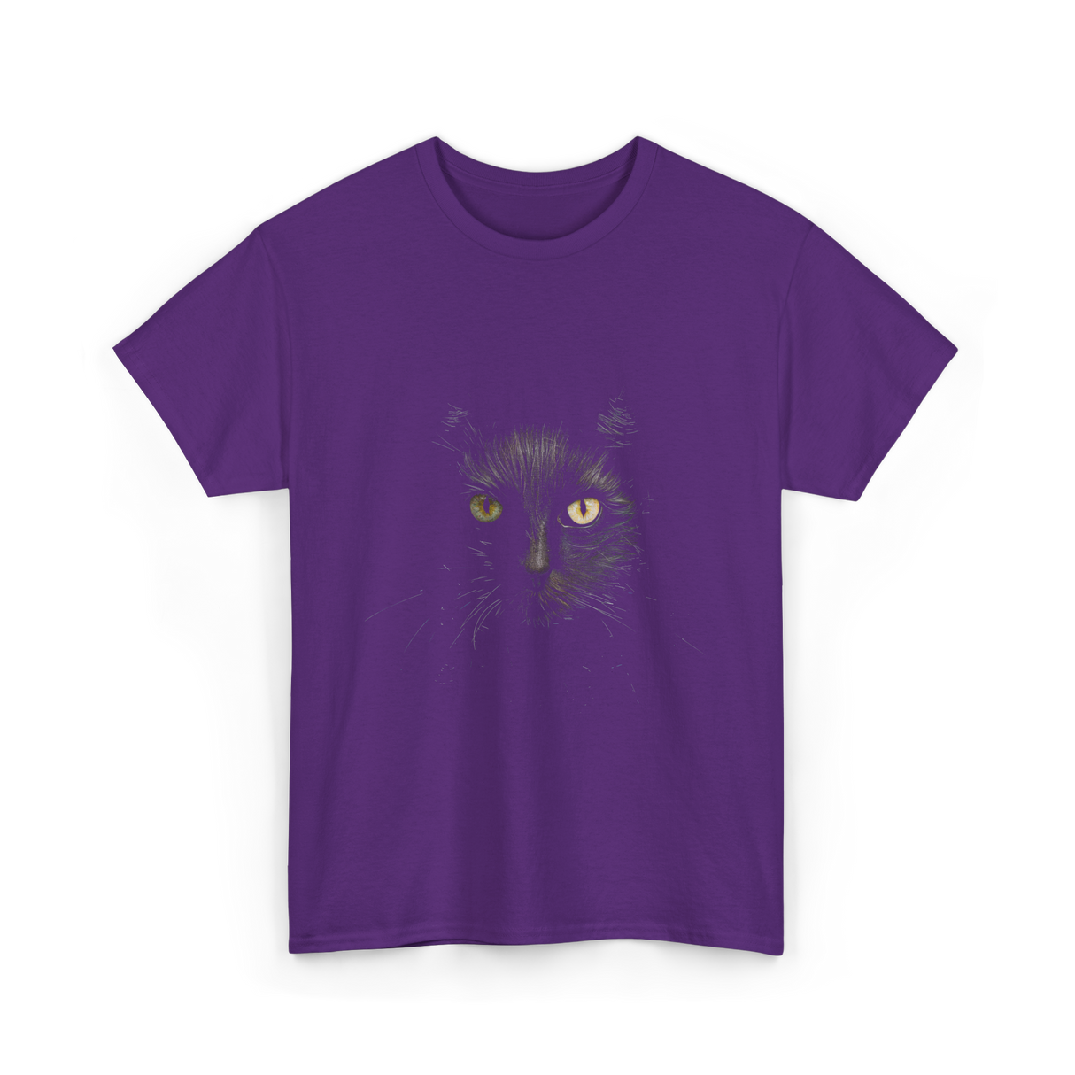 Black Cat Cat Lover T-Shirt - Purple