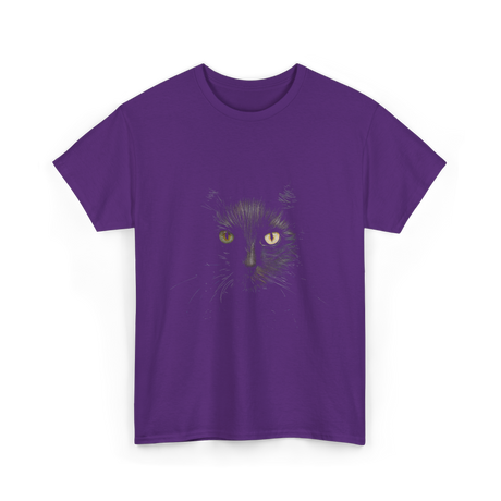 Black Cat Cat Lover T-Shirt - Purple