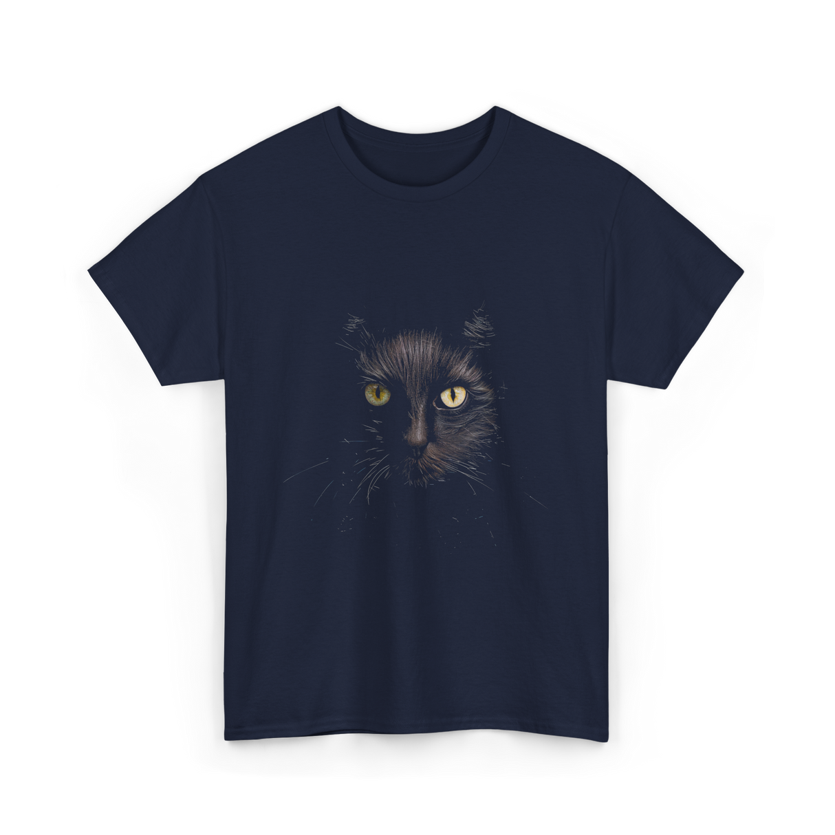 Black Cat Cat Lover T-Shirt - Navy