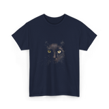 Black Cat Cat Lover T-Shirt - Navy