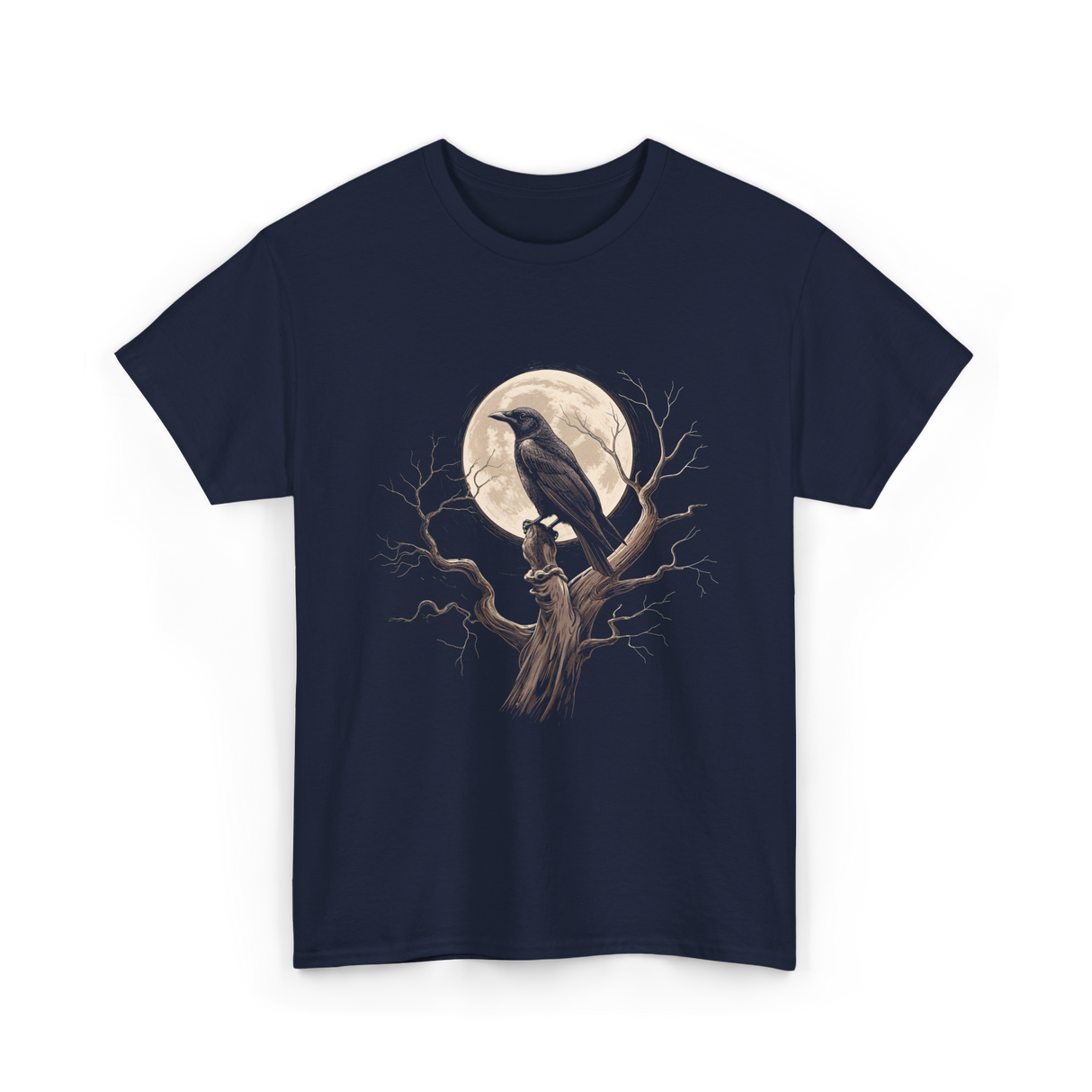 Black Crow Raven Bird Nature T-Shirt - Navy