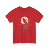 Black Crow Raven Bird Nature T-Shirt - Red